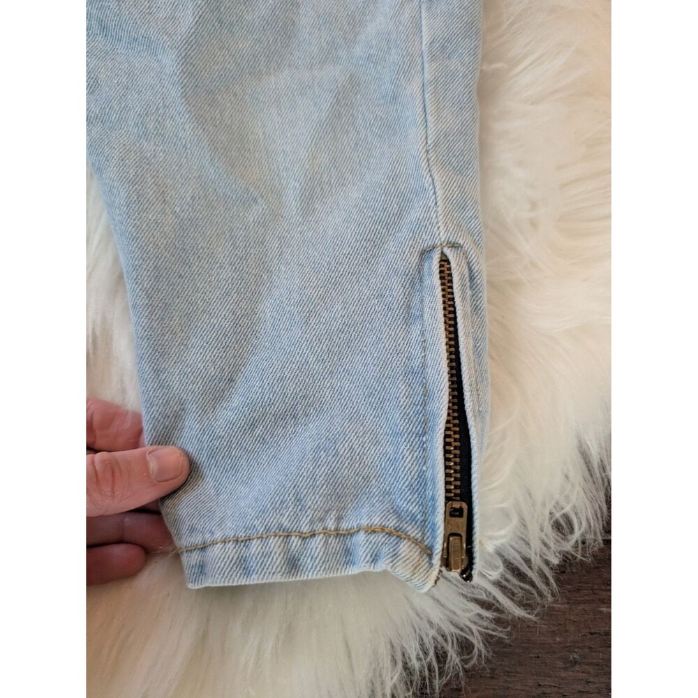 Vintage 90s Baby Guess Light Wash Denim Jeans Snap Button Side Zip 2T - Picture 3 of 10